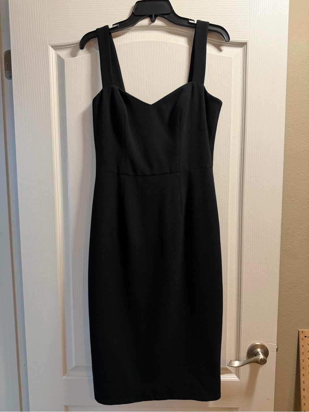 Dress The Population Nicole Black Sweetheart Neck Cocktail Dress Sheath M